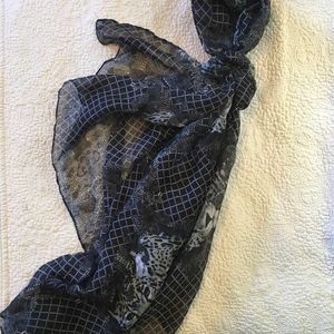 Navy blue cheetah Charlotte Russe scarf